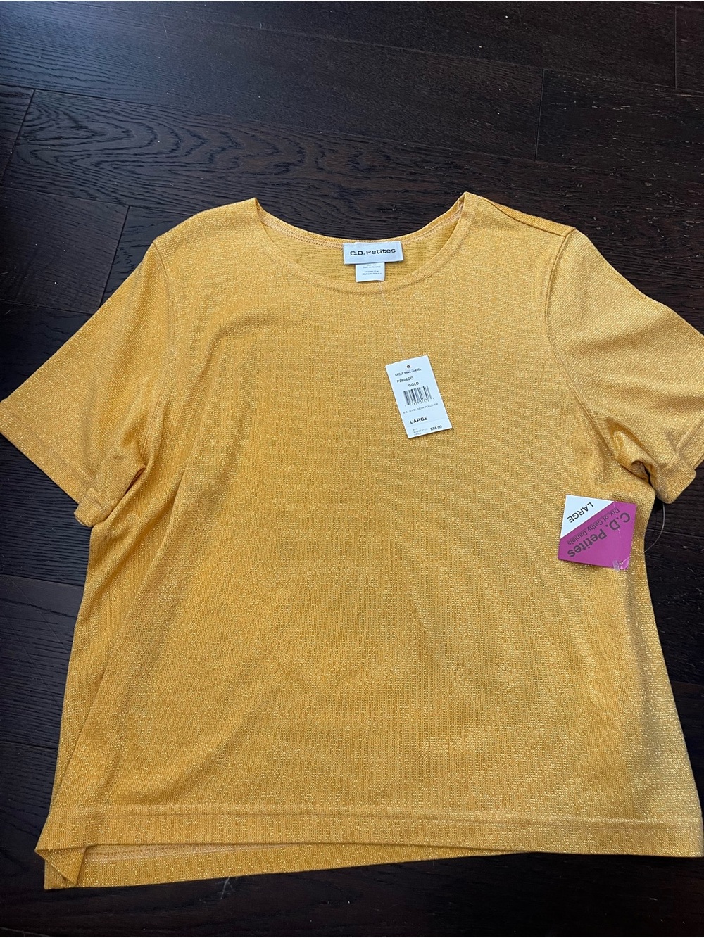 a new day Metallic Gold Short-Sleeve Tee